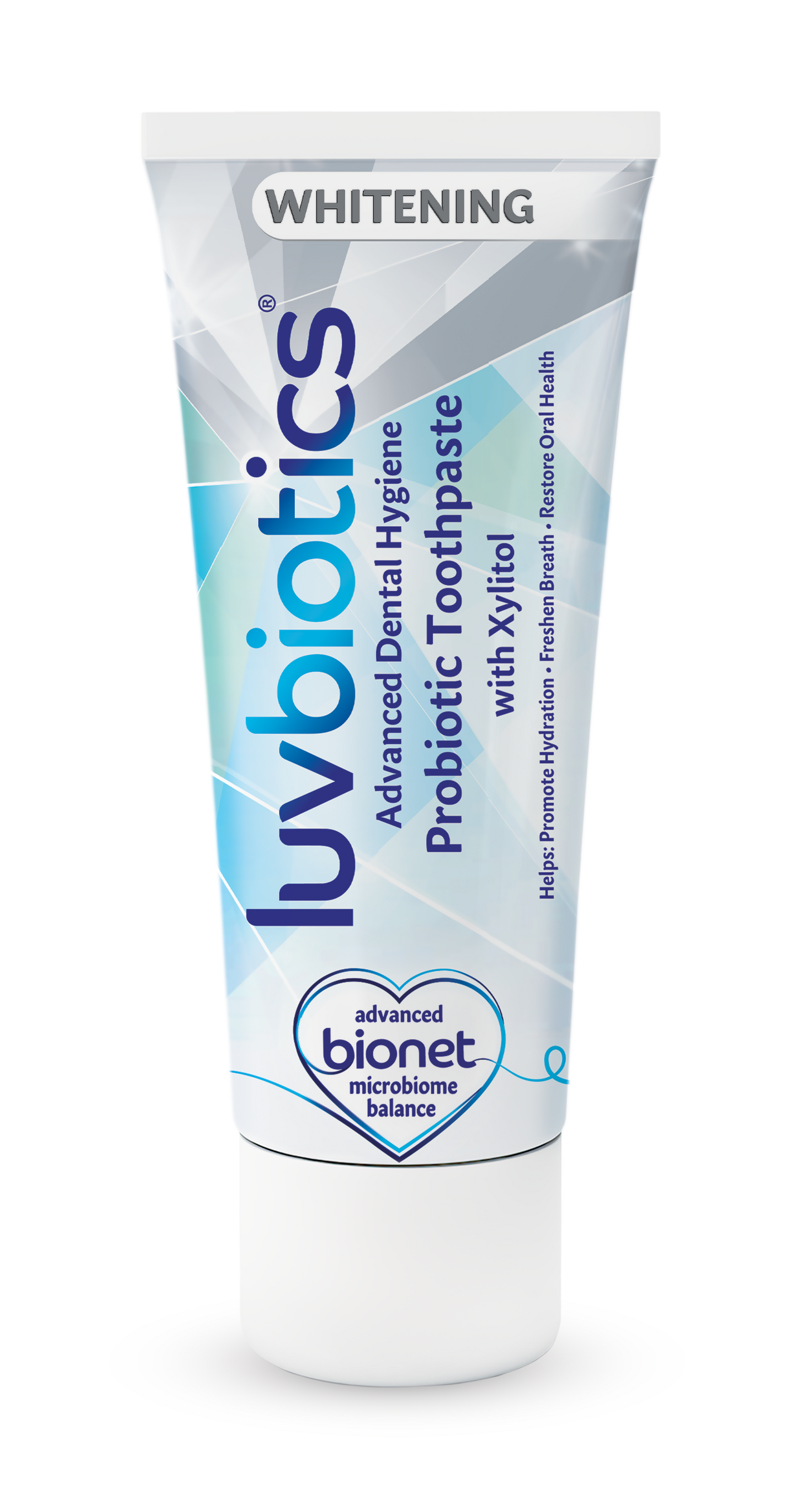 Luv Biotics Whitening Toothpaste with Oral Probiotics, Xylitol, & Aloe Vera – 75ml