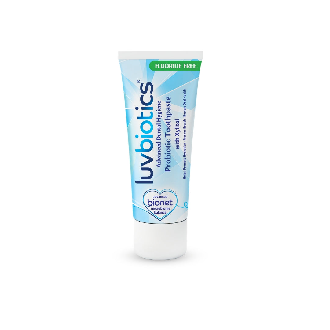 Luv Biotics Fluoride Free Toothpaste with Oral Probiotics, Xylitol & Aloe Vera – 75ml
