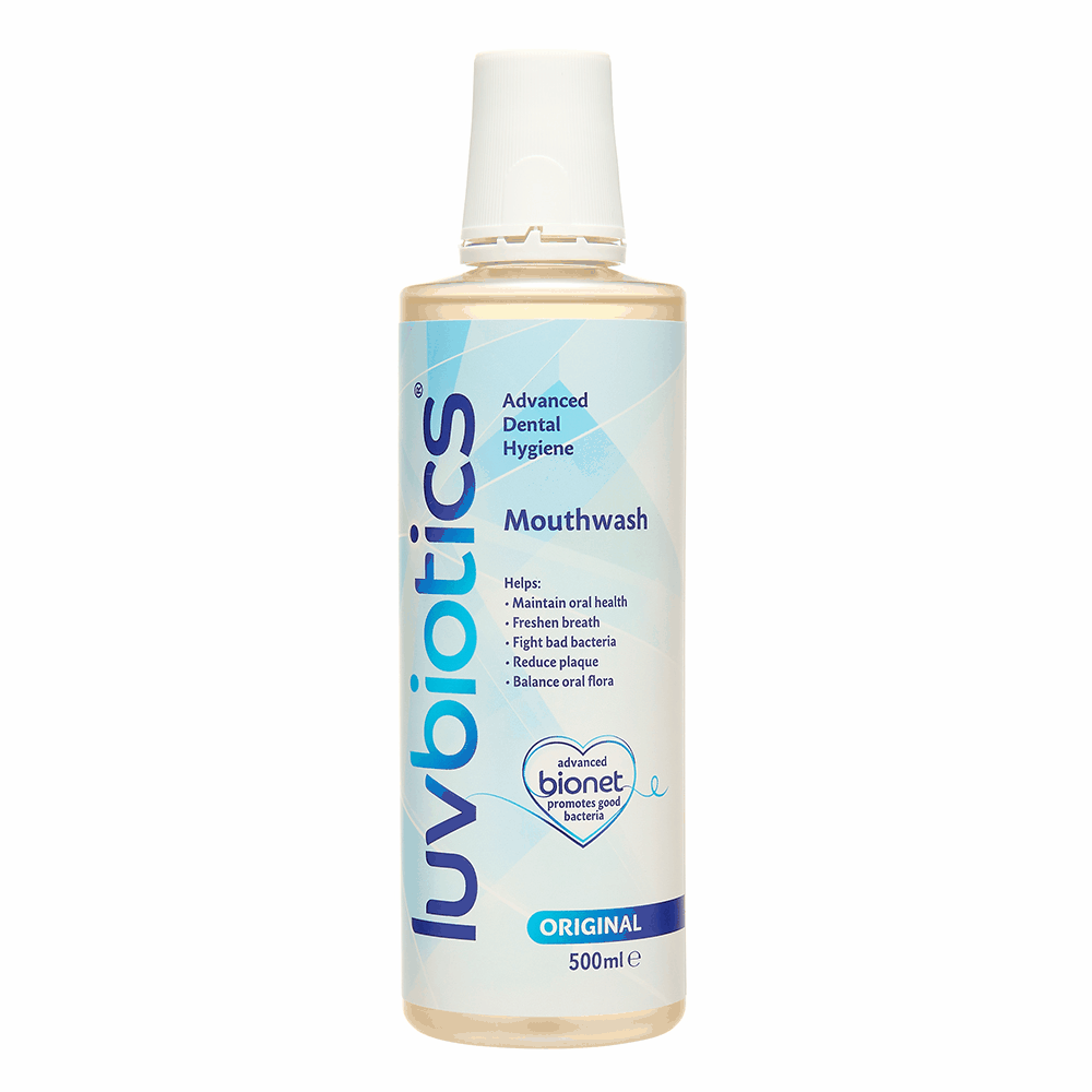 Luv Biotics Original Mouthwash with Oral Probiotics, Xylitol & Aloe Vera - 500ml