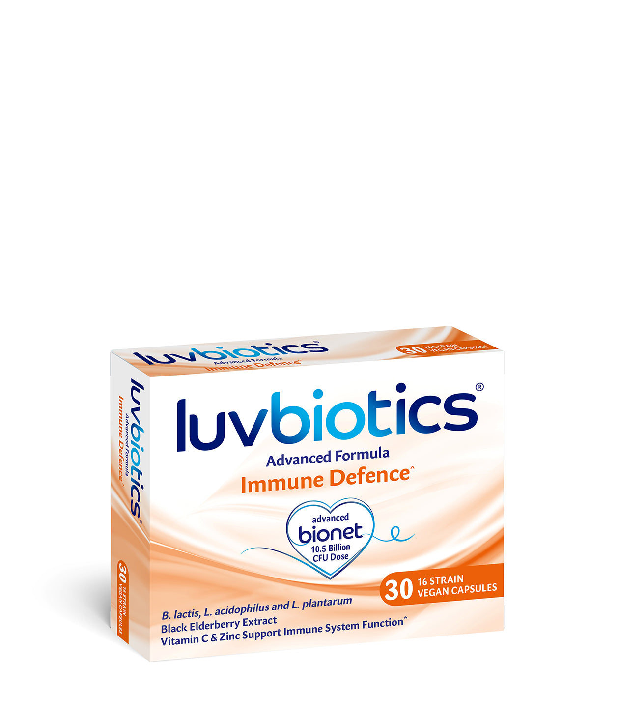 Luvbiotics Immune Defence Supplements with Probiotics – 30 Vegan Capsules
