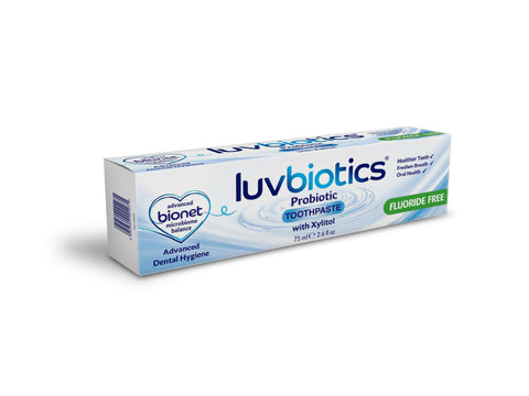 Luv Biotics Fluoride Free Toothpaste with Oral Probiotics, Xylitol & Aloe Vera - 75ml