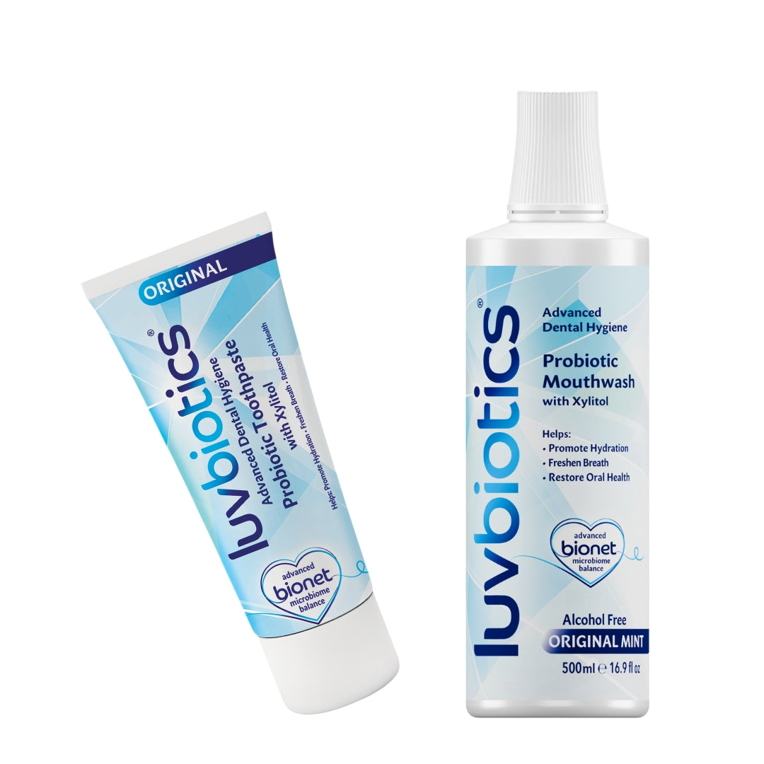 Luvbiotics Advanced Dental Hygiene With Probiotics Original Toothpaste and Mouthwash Kit
