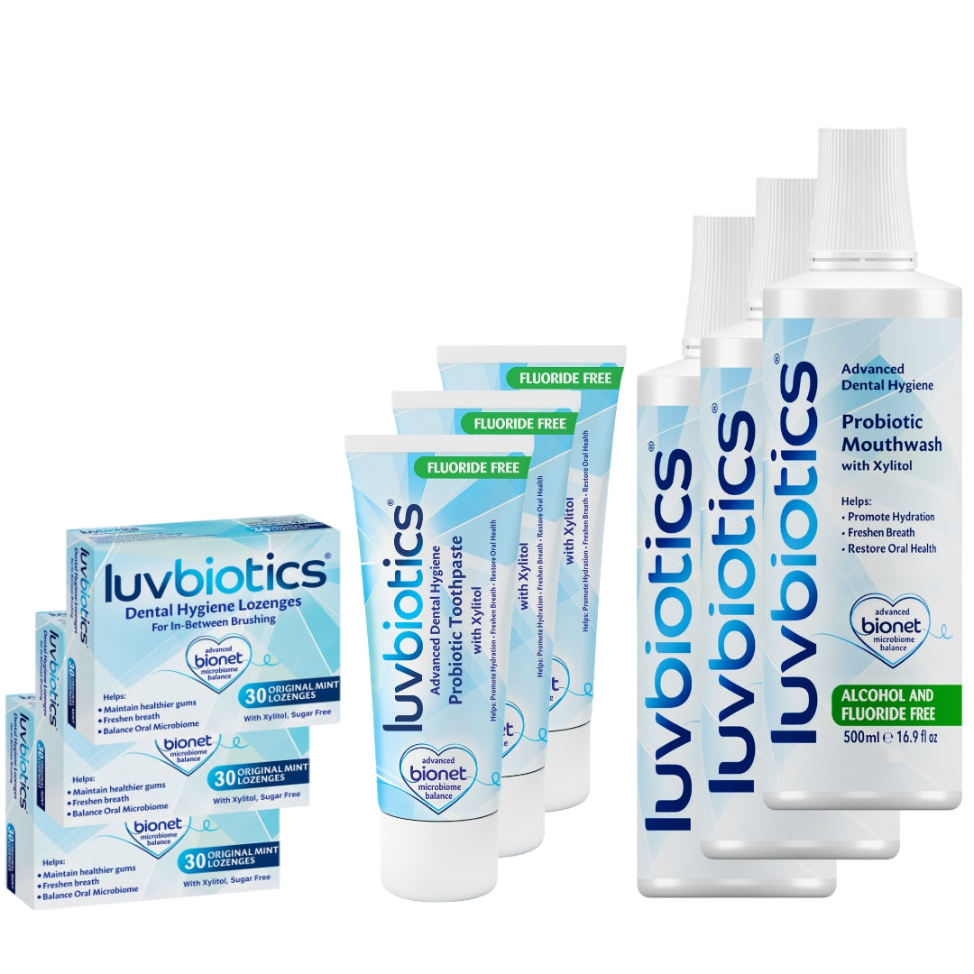 Luvbiotics Advanced Dental Hygiene With Fluoride Free Family Pack