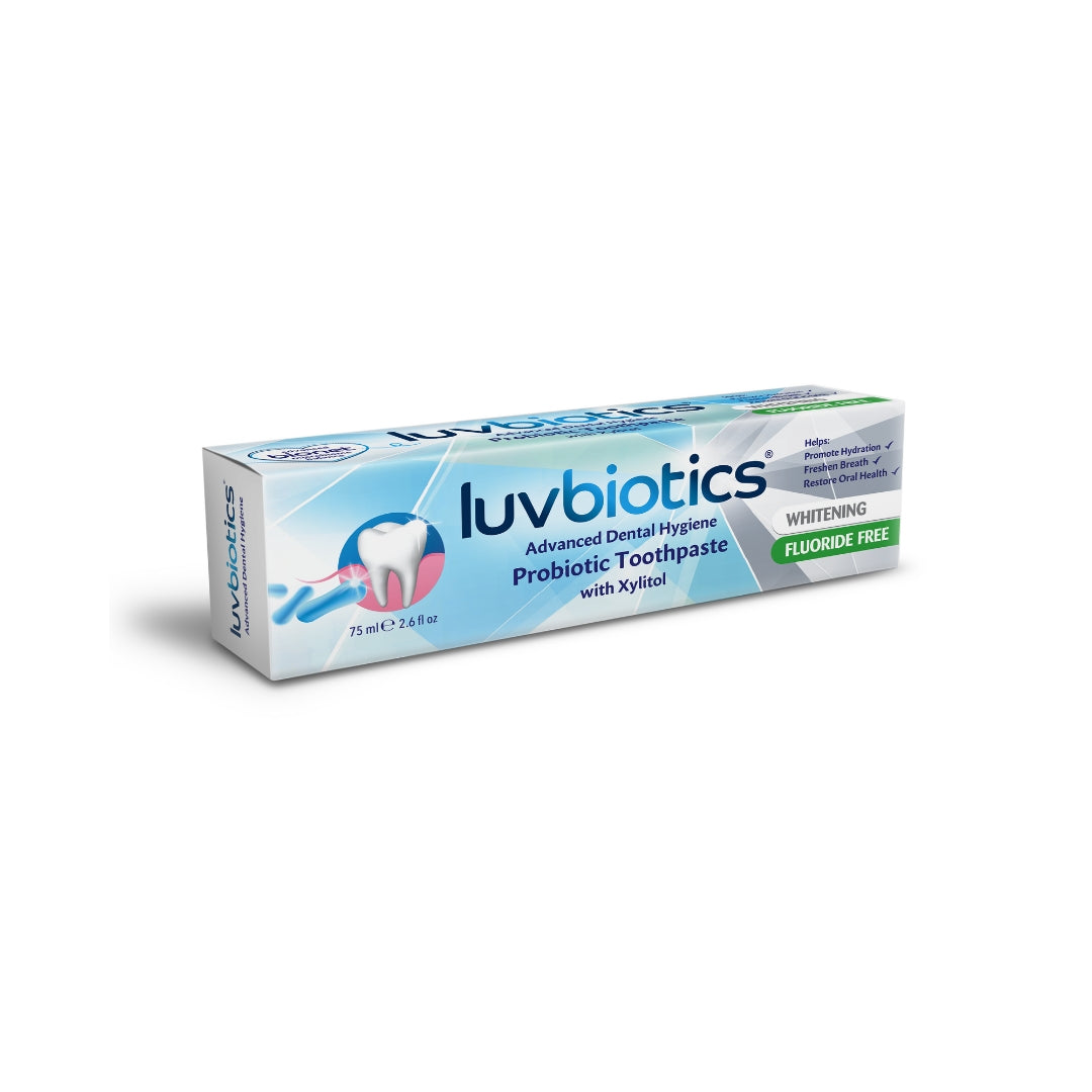 Luv Biotics Fluoride Free Toothpaste with Oral Probiotics, Xylitol & Aloe Vera – 75ml
