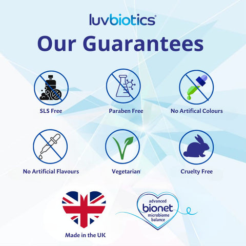 Luv Biotics Fluoride Free Whitening Toothpaste with Oral Probiotics, Xylitol & Aloe Vera - 75ml