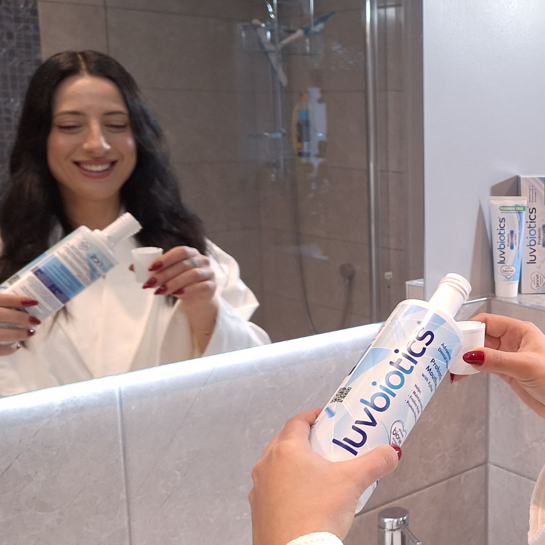 Luv Biotics Original Mouthwash with Oral Probiotics, Xylitol & Aloe Vera - 500ml