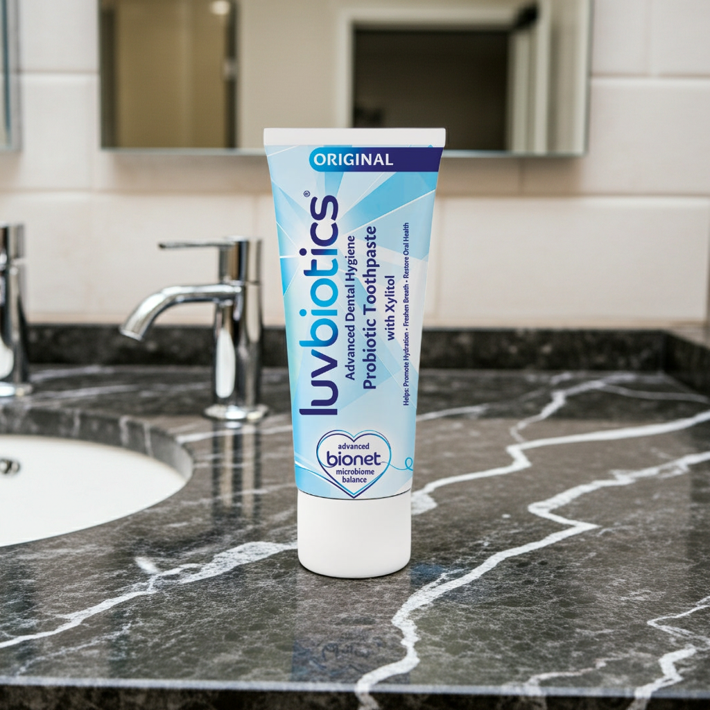Luv Biotics Original Toothpaste with Oral Probiotics, Xylitol & Aloe Vera – 75ml
