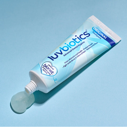 Luv Biotics Original Toothpaste with Oral Probiotics, Xylitol & Aloe Vera - 3 x 75ml