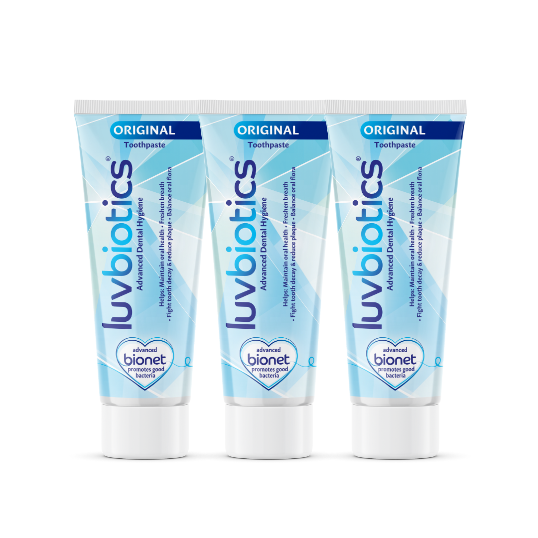 Luv Biotics Original Toothpaste with Oral Probiotics, Xylitol & Aloe V