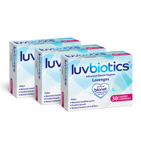 Luvbiotics Cherry Lozenges with Probiotics - Pack of 3