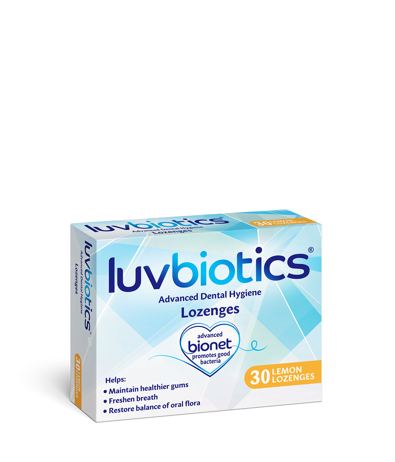 Luv Biotics Lemon Lozenges with Oral Probiotics, Xylitol & Aloe Vera - 30 Lozenges