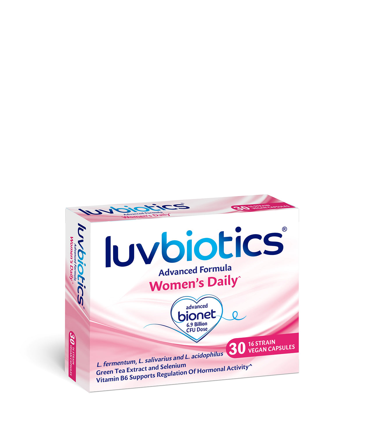 Luvbiotics Women's Daily Supplements with Probiotics – 30 Vegan Capsules